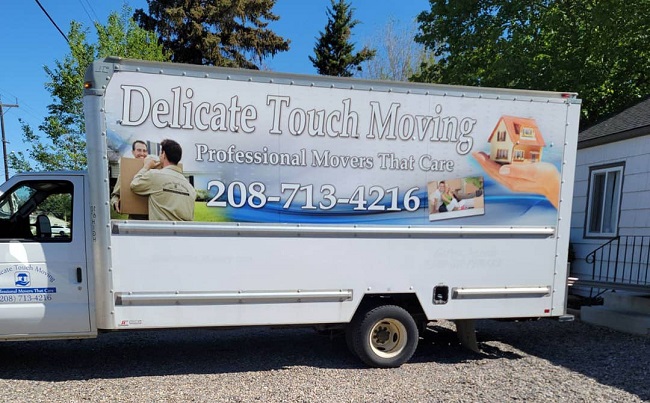 "Delicate Touch Moving" Truck
