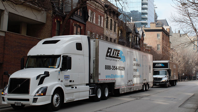 "Elite Moving & Storage" Truck