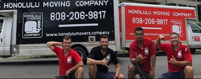 "Honolulu Movers" Truck & Staff