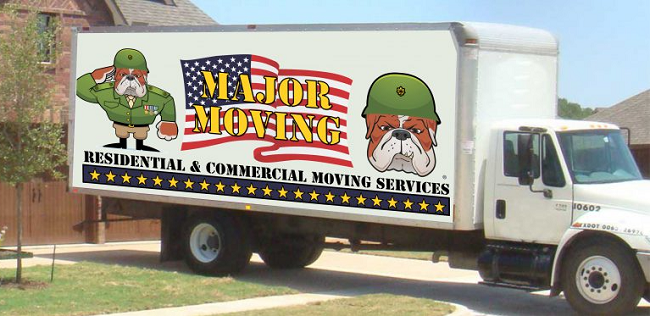 "Major Moving DMV" Truck