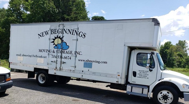 "New Beginning Moving Solutions" Truck