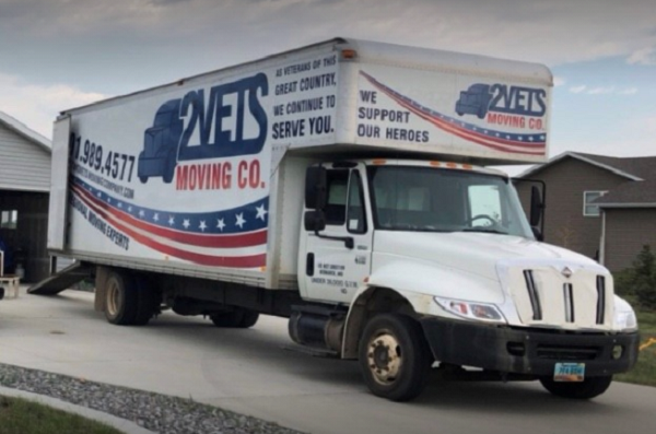 "2 Vets Moving" Truck