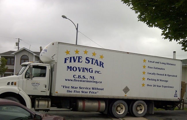 "Five Star Moving" Truck