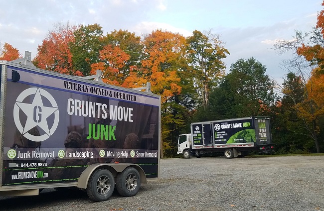 "Grunts Move Junk & Moving" Truck