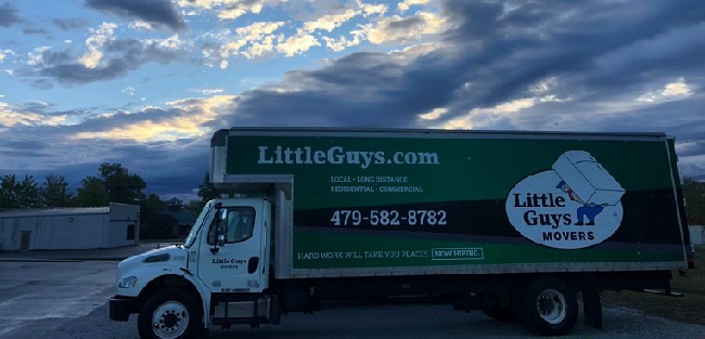 "Little Guys Movers Arkansas" Truck