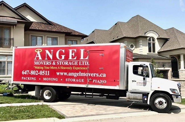 "Angel Movers & Storage" Truck