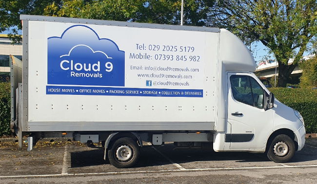 "Cloud 9 Removals" Truck