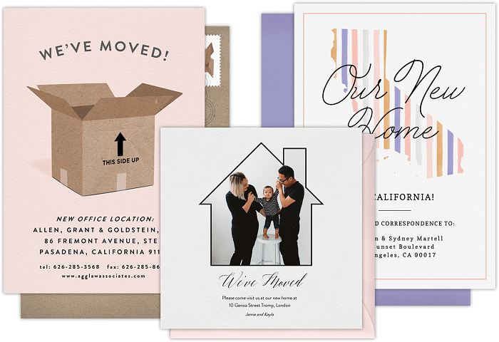 Digital Moving Announcement Cards